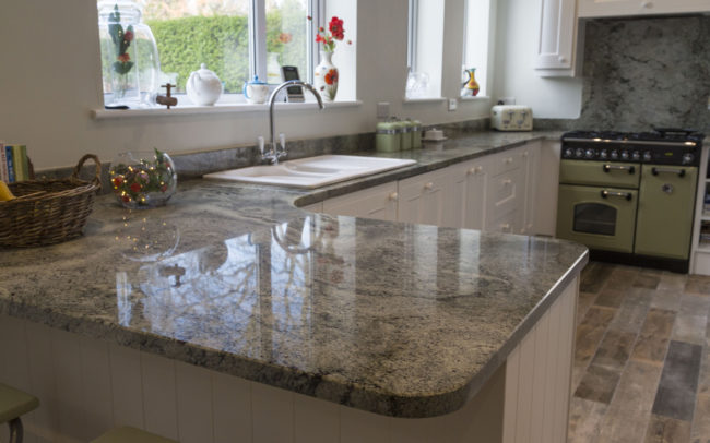 Granite kitchen worktop